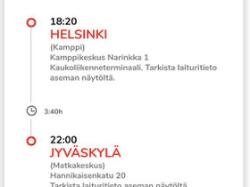 Lippu Helsinki-Jyvskyl, Palvelut, Helsinki, Tori.fi