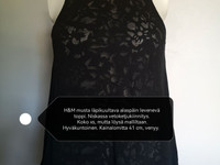 H&M musta lys lpikuultava toppi xs