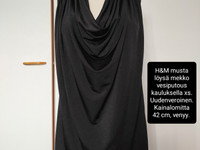 H&M musta lys juhlamekko xs