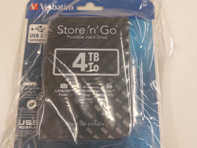 Verbatim USB3 kovalevy 4Tb, Komponentit, Tietokoneet ja lislaitteet, Kemi, Tori.fi