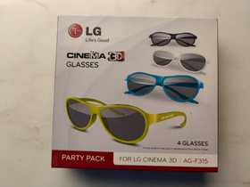 LG Cinema 3D lasit, 4 kpl paketti, Muu viihde-elektroniikka, Viihde-elektroniikka, Oulu, Tori.fi