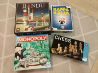 4 peli, Monopoli, Rappakalja, Bandu