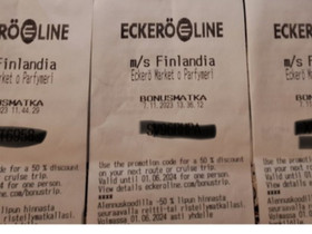 Ecker line -50% alennuskoodeja, Matkat, risteilyt ja lentoliput, Matkat ja liput, Vantaa, Tori.fi