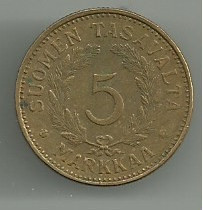 Messinki kolikko 5 markkaa 1950, Rahat ja mitalit, Kerily, Savonlinna, Tori.fi