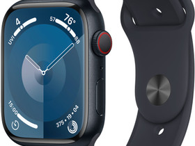 Apple Watch S9 45mm GPS+CEL (keskiy alu./keskiynsin. Sport Band) M/L, Muu viihde-elektroniikka, Viihde-elektroniikka, Joensuu, Tori.fi