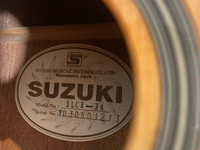 HARVINAINEN Suzuki SLCE-38 Elektroakustinen Kitara