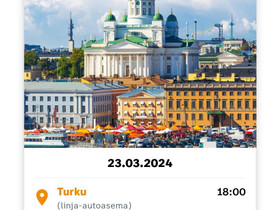 Onnibus Turku Helsinki 23.3 klo. 18, Matkat, risteilyt ja lentoliput, Matkat ja liput, Helsinki, Tori.fi