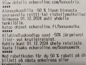 Eckerline -risteilyt -50%, Matkat, risteilyt ja lentoliput, Matkat ja liput, Tampere, Tori.fi