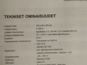Telemic Caravan Control, Matkailuvaunujen tarvikkeet, Matkailuautojen tarvikkeet, Seinjoki, Tori.fi