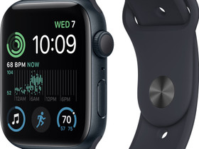 Apple Watch SE 2nd Gen 44 mm GPS (keskiyns. alu./keskiyns. Sport), Muu viihde-elektroniikka, Viihde-elektroniikka, Helsinki, Tori.fi