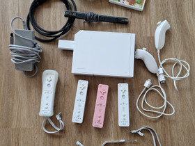 Nintendo Wii setti (4 ohjainta + 2 nunchuck +ratti), Pelikonsolit ja pelaaminen, Viihde-elektroniikka, Jyvskyl, Tori.fi