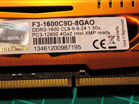 RAM G.Skill Ares DDR3-1600 4*4GB, Komponentit, Tietokoneet ja lislaitteet, Rauma, Tori.fi