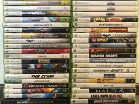 Xbox 360 konsoli, 6 ohjainta, 46 peli, kasa Skylander hahmoja, Pelikonsolit ja pelaaminen, Viihde-elektroniikka, Vantaa, Tori.fi
