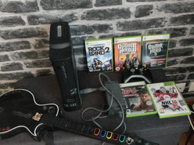 Xbox360 250GB +kitara, ohjain ja pelej, Pelikonsolit ja pelaaminen, Viihde-elektroniikka, Ulvila, Tori.fi