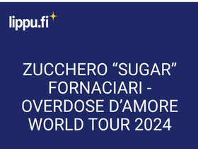 Myyn yhden lipun Zuccheron maailmankiertueen konserttiin. Lhet minulle viesti, Elokuvat, Lohja, Tori.fi