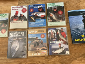 Seitsemn (7) kalastus DVD:t ja kalastuskirja, Pelit ja muut harrastukset, Vantaa, Tori.fi
