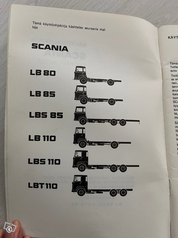 Scania LB80,85,110 kuorma-auto ohjekirja 2