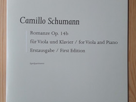 Nuotti: Camillo Schumann: Romanze, viola, piano, Muu musiikki ja soittimet, Musiikki ja soittimet, Hyvink, Tori.fi