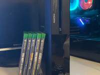 Xbox one + ohjain + pelit