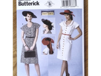 Ompelukaavat Butterick B6363 vintage retro mekko ja hattu