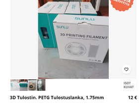 3D-tulostimen filamentti., Muut kodinkoneet, Kodinkoneet, Kotka, Tori.fi