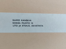 Raimo Kanerva - Soikea Muoto 12 (Sign. Litografia 1967, 30/99), Antiikki ja taide, Sisustus ja huonekalut, Tampere, Tori.fi