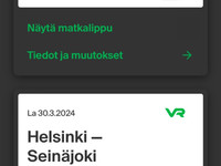 Junaliput SJK-Helsinki-SJK