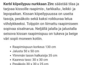 Kiipeilypuu, Kissojen tarvikkeet, Lemmikkielimet, Lieksa, Tori.fi