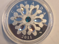 Crystal Snowflake silver coin