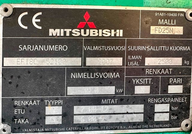 Mitsubishi FD25N 13