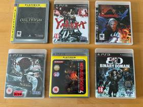 PS3 pelej mm. Yakuza Dead Souls, MGS4, Binary Domain..., Pelikonsolit ja pelaaminen, Viihde-elektroniikka, Vantaa, Tori.fi