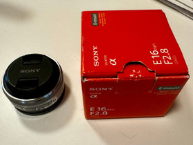 Sony E 16mm 2.8 (SEL-16F28), Objektiivit, Kamerat ja valokuvaus, Mntsl, Tori.fi