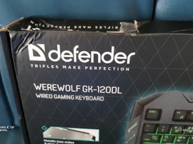 Defender Werewolf GK-1200l uusi taustavalaistu pelinppimist, Oheislaitteet, Tietokoneet ja lislaitteet, Lieksa, Tori.fi