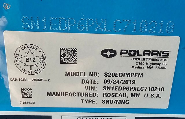 Polaris XC Indy 600 137" 8