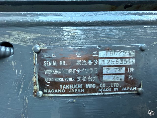 Takeuchi TB025 2,7T 5
