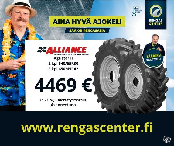 Alliance Agristar II 650/65r42 ja 540/65r30 1