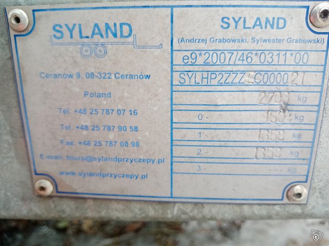 Syland HP2 Auton/tavarankuljetustraileri 12
