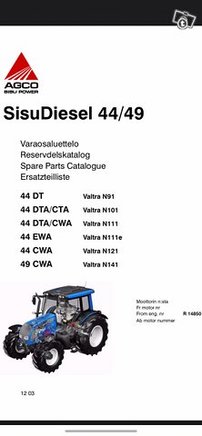 Valtra N141/6000 osia 4.9/4.4 1