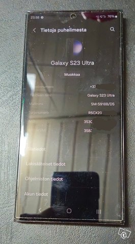 Samsung Galaxy S23 Ultra 8/256GB Musta, kuva 1