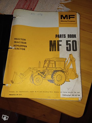 Mf50B varaosa kuva kirja, kuva 1