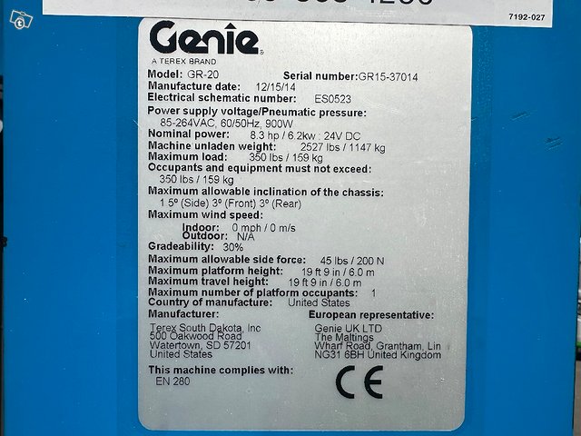 Genie GR 20 11