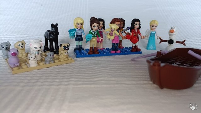 Lego Friends,Frozen hahmoja,eläimiä sekä vene