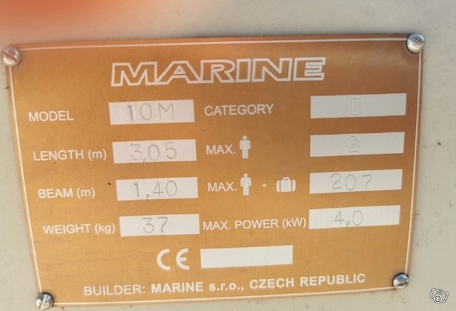 Marine 10M alumiinivene 6