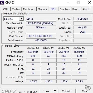 DDR3 pöytäkoneen muistit 8Gb * 2