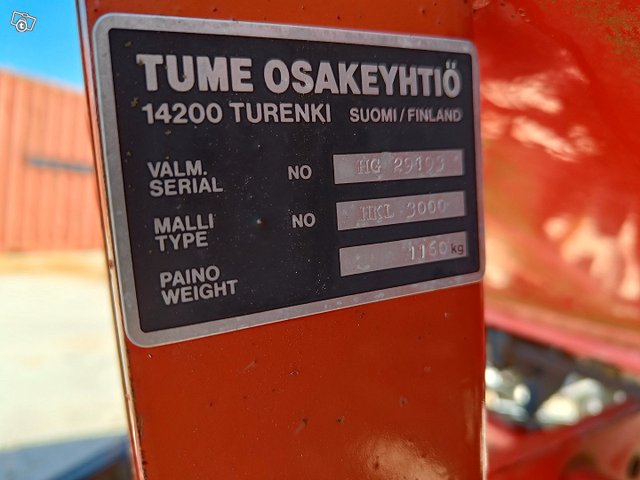 Tume HKL-3000 laittoon tai varaosiksi 6