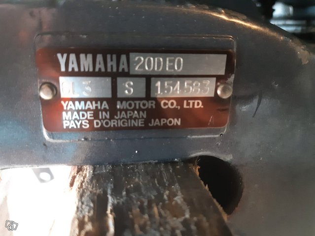 Yamaha 20 Deo sähköstartti kaukosäädöllä lyhyt rik 6