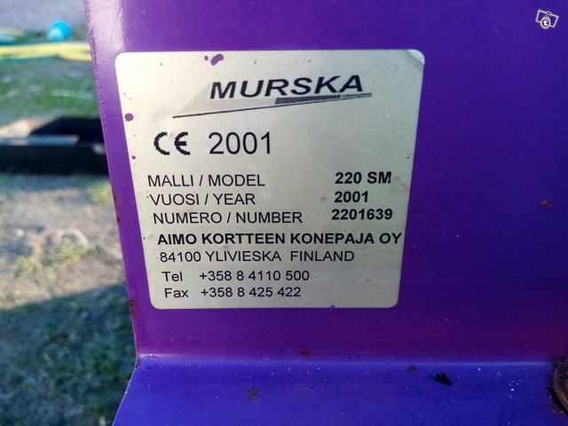 Murska sm220 valssimylly 3