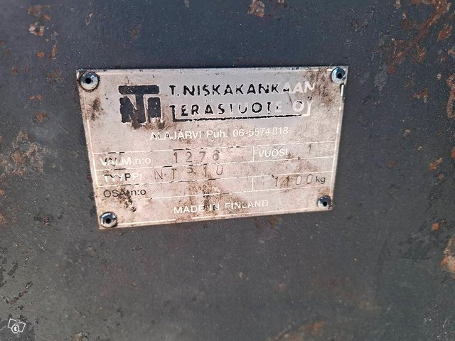 [Other] T.Niskakankaan terästuote NTP-10 Kuokkakauha+kalli 12