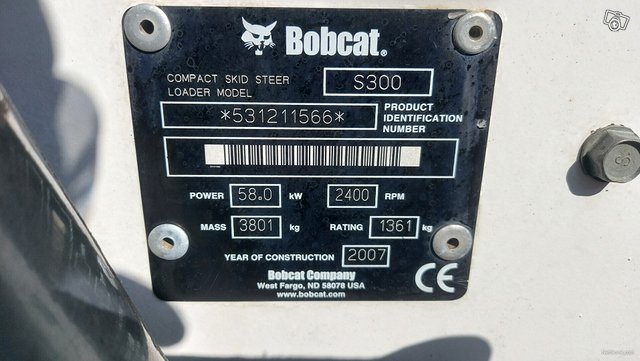 Bobcat S300 Hyväkuntoinen 8
