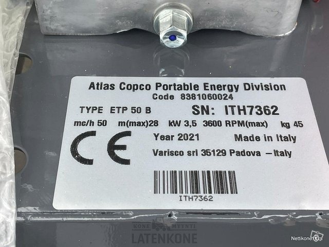 Atlas Copco ETP 50B Vesipumppu 17